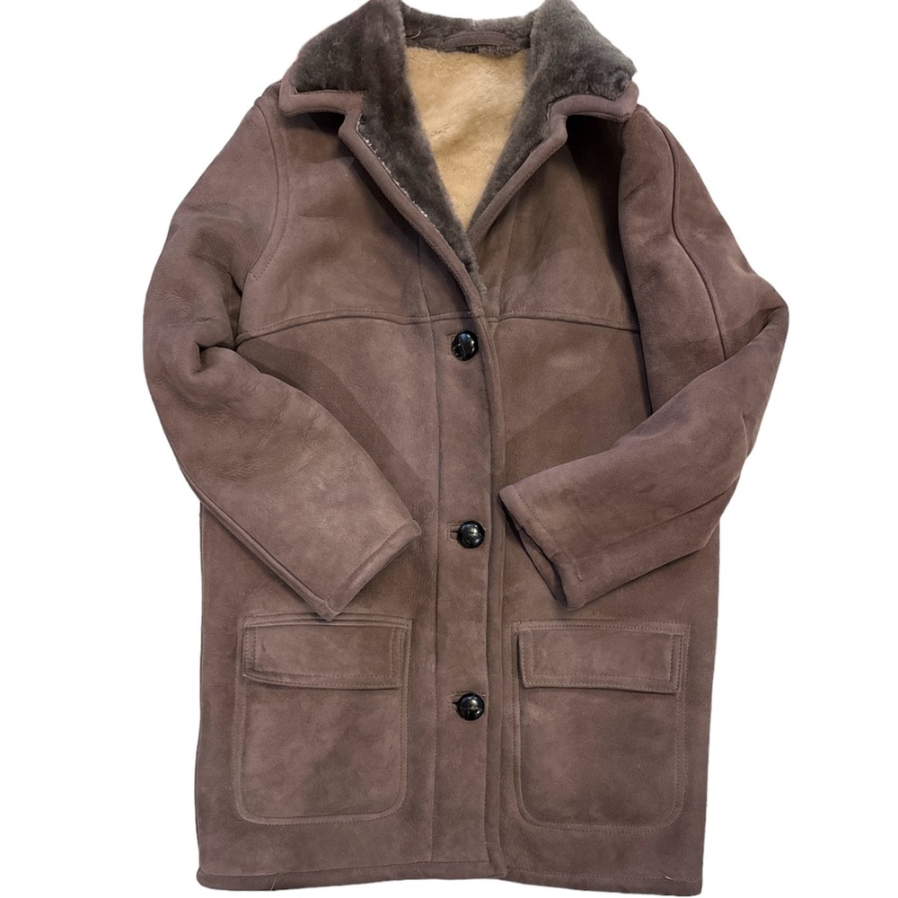 Vintage Sheepskin shearling 3/4 length coat